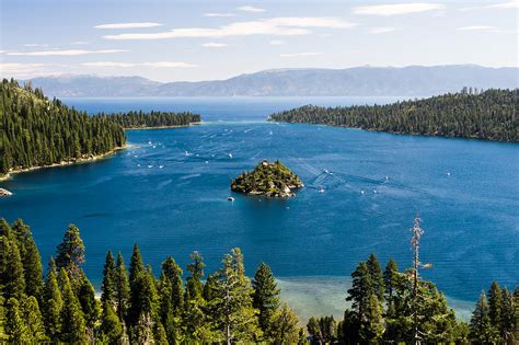 Emerald Bay And Wizard Island At Lake Tahoe In California