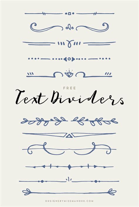 Text Dividers Designs By Miss Mandee