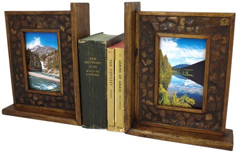 Coconut Shell Rustic Picture Frame Bookends Rustic Picture Frames