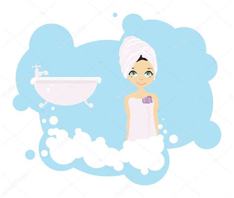 Bath Girl — Stock Vector © Millisenta 4830221