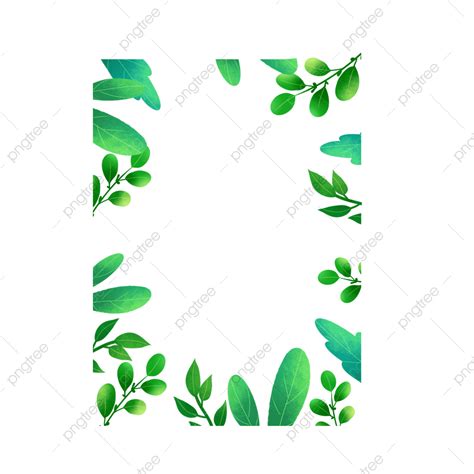 Small Fresh Border Hd Transparent Small Fresh Green Leaf Tree Board