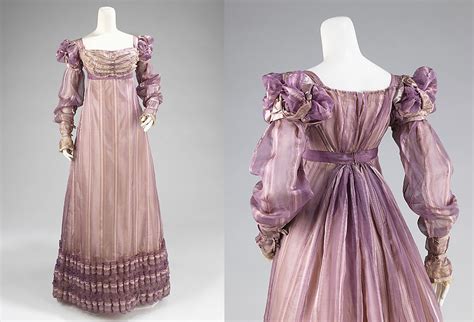 1820 American Ball Gown Silk Fashion History