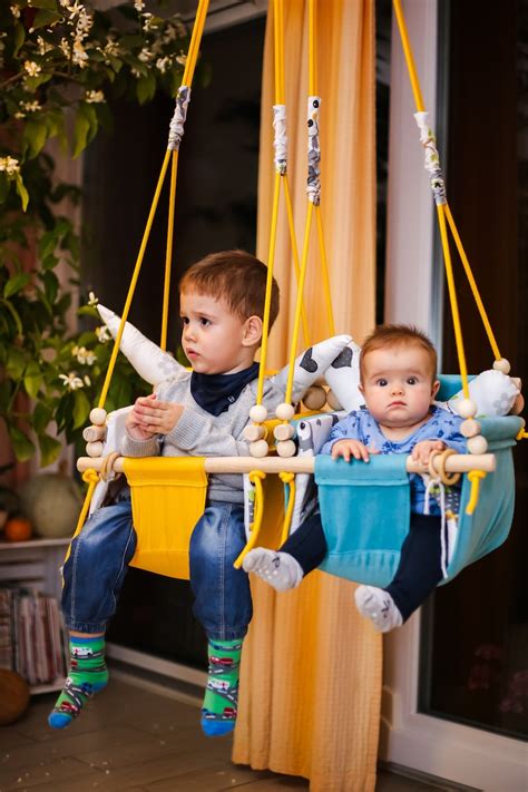 Twin Babies Fabric Swing Double Indoor Outdoor Baby Toddler Etsy
