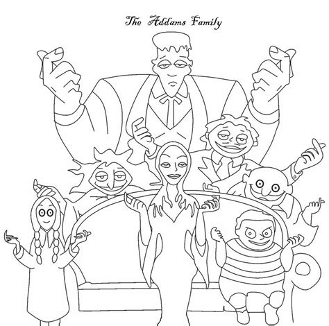 The Addams Family Coloring Pages Along With Tons Of Others  Family