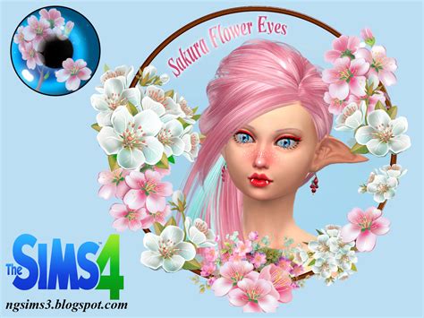Ng Sims 3 Sakura Flower Eyes Ts4 Eyes