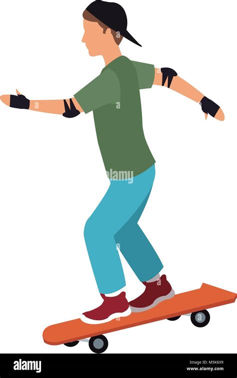 Boy On Skateboard Stock Vector Image And Art Alamy