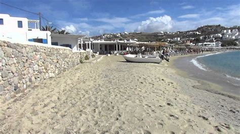 Ornos Beach Mykonos Greece 2015 Youtube