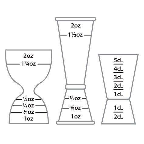 Mixed Metal Double Jiggers - Set of 3 | Final Touch®