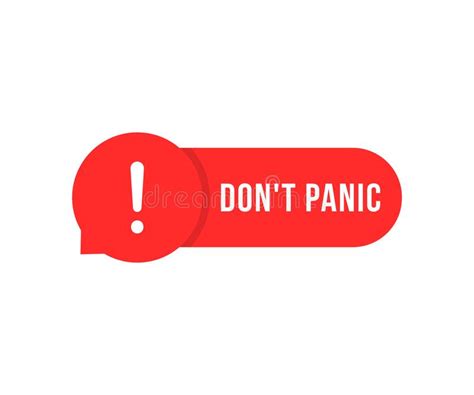 Simple Do Not Panic Red Speech Bubble Stock Vector Illustration Of