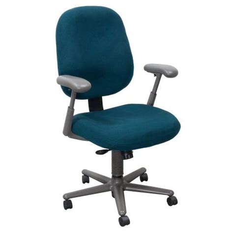 Fashionable as well as functional, this chair is upholstered in sleek black faux leather for a professional appearance in any workspace. Herman Miller Ergon Used High Back Task Chair, Teal