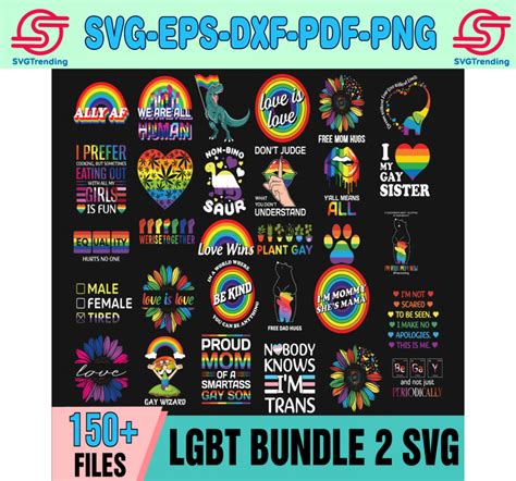150 lgbt bundle svg pride awareness month svg lgbt flag svg rainbow pride svg svgtrendingshop