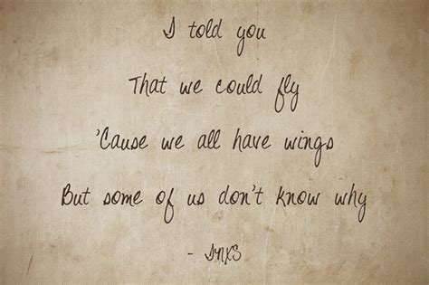 I Told You That We Could Fly Cause We All Have Wings But Quozio