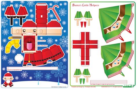Color pictures of santa, elves, the north pole, christmas trees, angels, families learning is fun at squigly's playhouse. FREE Christmas Printable Activities For The Kids ...