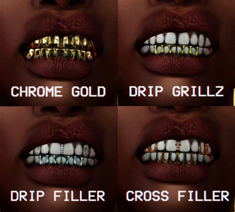 ♥ Kosmokhaos Grillz Collection Sims 4 Accessories Pinterest