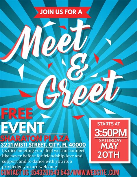 Meet And Greet Template Postermywall