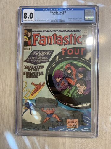 Fantastic Four 38 Cgc 80 Vf 1965 Lee And Kirby New Case Frightful Four