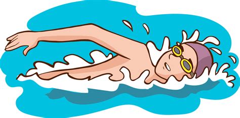 Nadador Nadando En Piscina Dibujos Animados Vector 21592916 Vector En