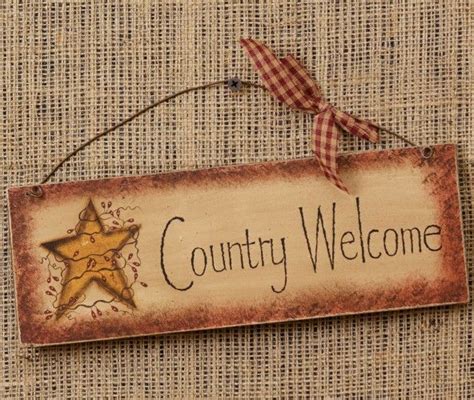 Country Welcome Decorative Sign Country Welcome Sign Country Home