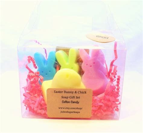 Easter Soaps Bunnies And Chicks Pastel Colors Cotton Candy Scent Set