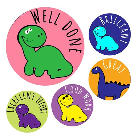 Dinosaur Well Done Reward Stickers — Myclassroom