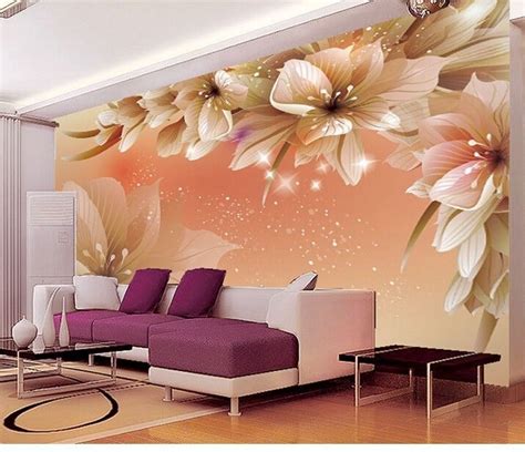 Multi color vinyl non woven 3d wallpaper with flower size as per. 3d Wallpaper Bedroom -mural Roll Modern Luxury Large ...