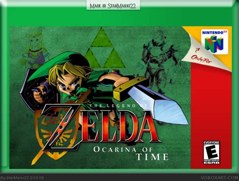 The Legend Of Zelda Ocarina Of Time Nintendo 64 Box Art Cover By