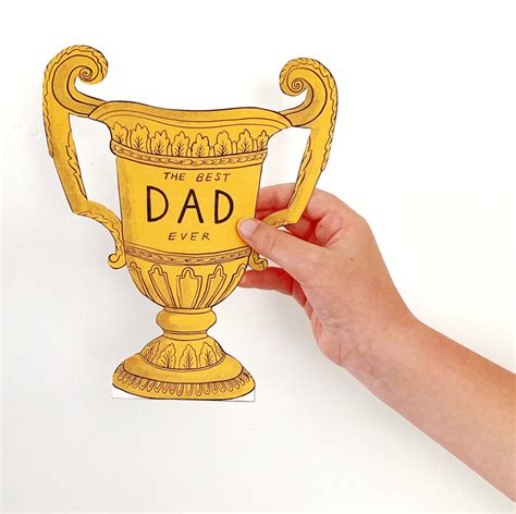 Fathers Day Printable Trophy Card Instant Download Molly Hatch