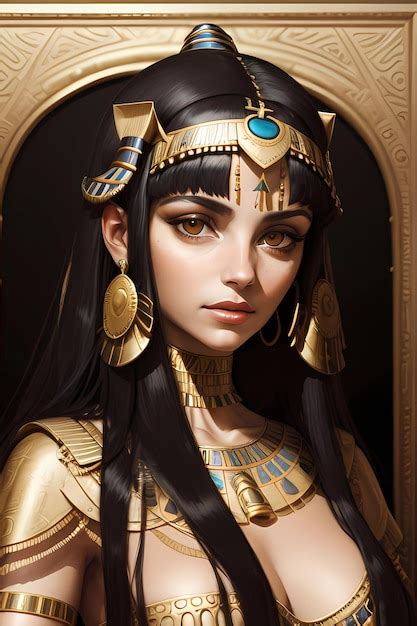 Premium Ai Image Illustrated Portrait Of Queen Cleopatra Queen Of Egypt