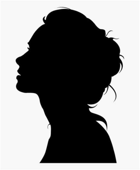 silhouette black head woman girl frau mädchen Silhouette HD Png Download Transparent