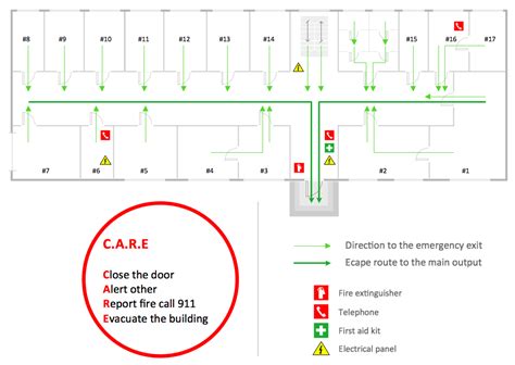Emergency Plan How To Draw A Fire Evacuation Plan For Your Office