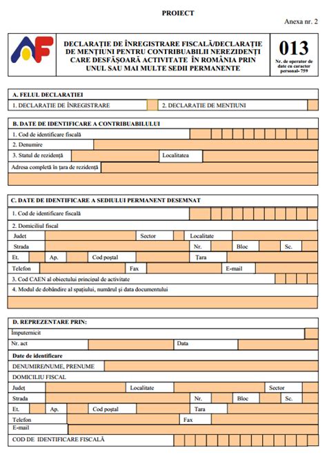 Încă o declaraţie de înregistrare fiscală a intrat în circuitul