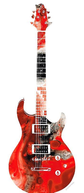 Electric Guitar Colorful Abstract Musical Instrument By Sharon
