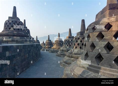 Indonesia Java Tengah Magelang Temple Complex Of Borobudur Stock