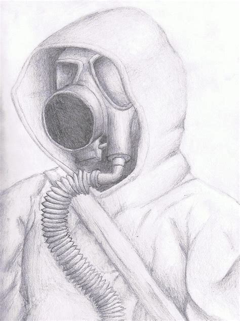 Gas Mask Man By Robert Monahan Redbubble