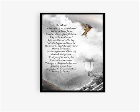 Miss Me But Let Me Go Funeral Poem Christina Rossetti Loss Etsy