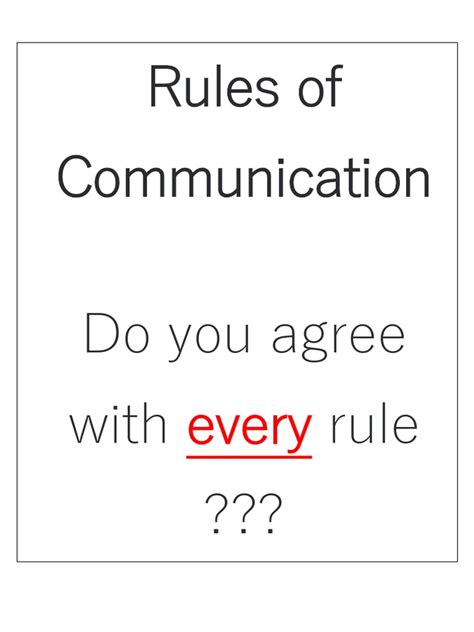 Rules Of Communication Pdf