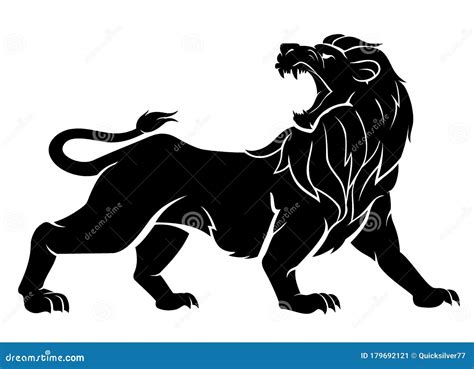 Roaring Lion Silhouette Svg