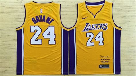 Kobe bryant la lakers jersey. Nike NBA Los Angeles Lakers #24 Kobe Bryant Gold Jersey ...