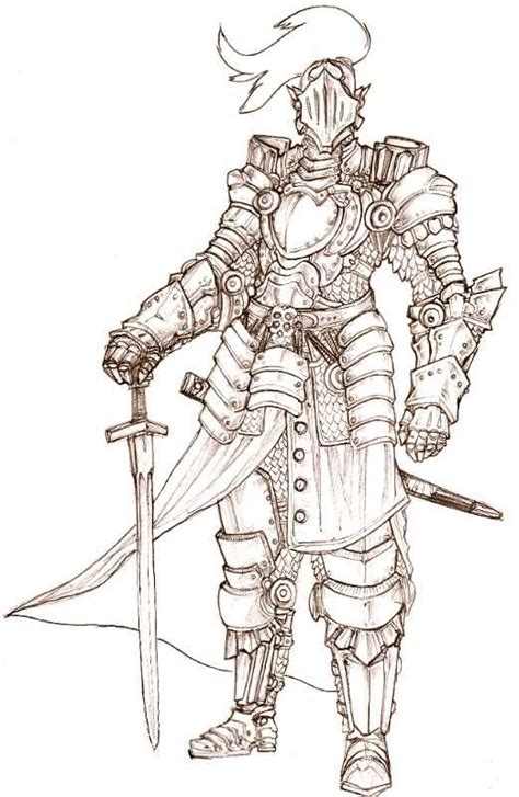 How To Draw A Knight Armor At How To Draw