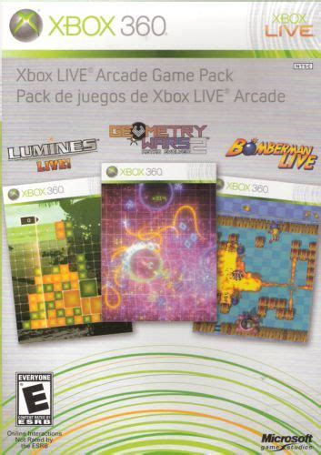 Xbox Live Arcade Game Pack Xbox 360 On Core Games