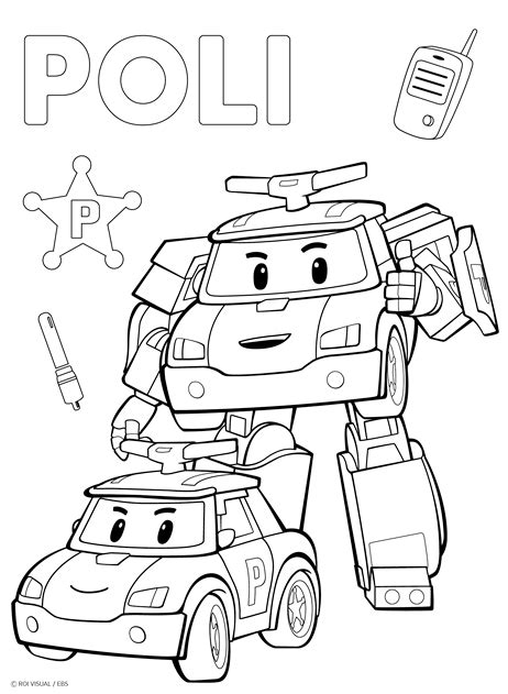 Robocar poli coloring pages is a collection of awesome coloring pictures from the south korean cartoon of the same name about rescue robots. RobocarPoli-coloring-page-printable