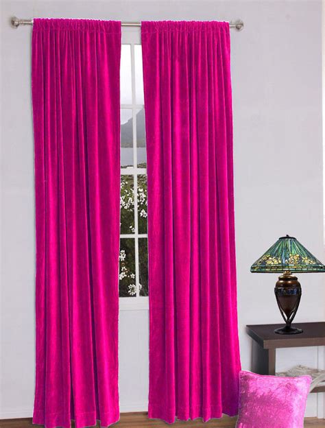 Vintage Traditional 100 Blackout Velvet Curtain Lined Drapes 2 Panel