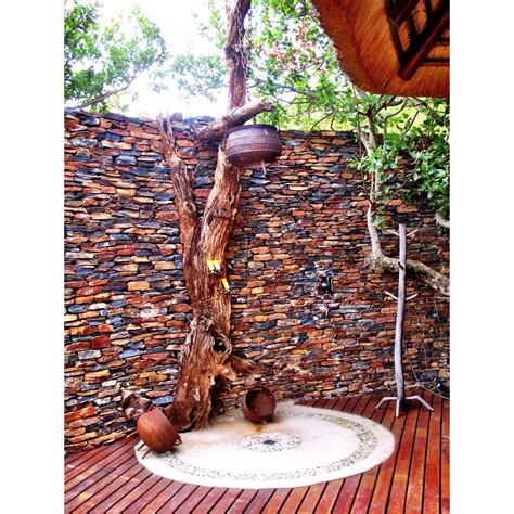 Outdoor Shower In The Middle Of The Bush In Botswana At Molori Safari Lodge South Africa