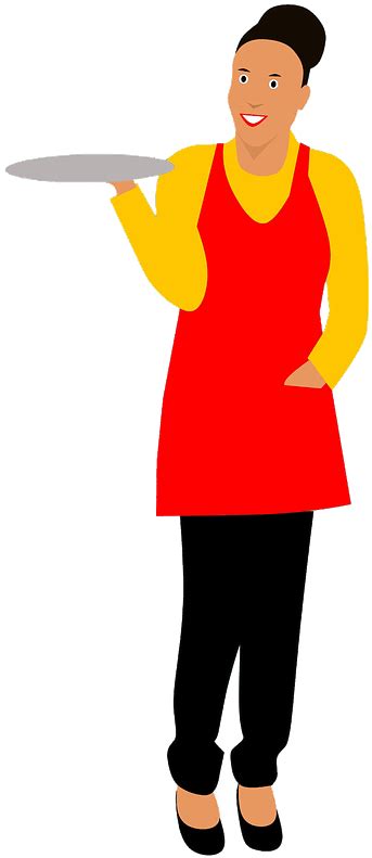 Waitress Clipart Png Download Full Size Clipart 5558930 Pinclipart