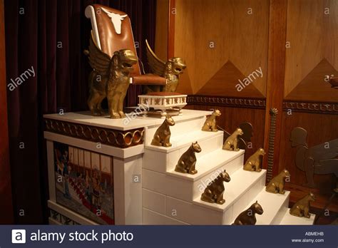 Detroit's masonic temple is the largest building of its kind in the world. Replica of King Solomon's throne at the George Washington ...