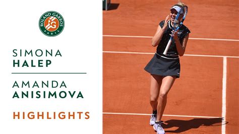 Simona Halep Vs Amanda Anisimova Quarterfinals Highlights Roland