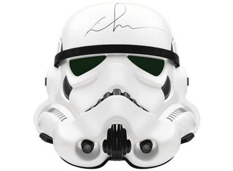 Original Stormtrooper Helmet Signed By George Lucas Sold For 245000