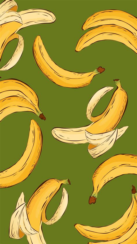 A Bunch Of Ripe Bananas On A Green Background