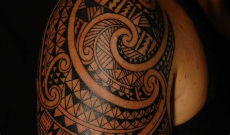 Maori Polynesian Tattoo Niueanmaori Shoulder Tattoo
