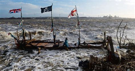 Pirate Ship Battered By Storm